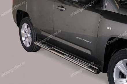 MISUTONIDA OVAL SIDE BARS WITH INTEGRATED PLASTIC FOOTSTEPS JEEP Compass