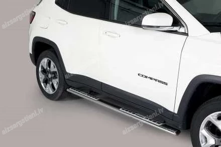 MISUTONIDA OVAL SIDE BARS WITH INTEGRATED PLASTIC FOOTSTEPS JEEP Compass