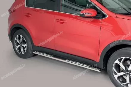 MISUTONIDA OVAL SIDE BARS WITH INTEGRATED PLASTIC FOOTSTEPS KIA Sportage