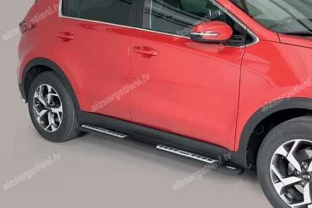 MISUTONIDA OVAL SIDE BARS WITH INTEGRATED PLASTIC FOOTSTEPS KIA Sportage
