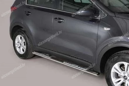 MISUTONIDA OVAL SIDE BARS WITH INTEGRATED PLASTIC FOOTSTEPS KIA Sportage