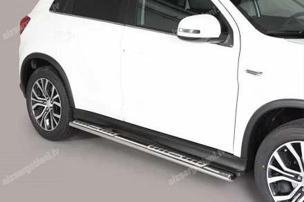 MISUTONIDA OVAL SIDE BARS WITH INTEGRATED PLASTIC FOOTSTEPS MITSUBISHI ASX