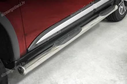 STEELER ROUND SIDE BARS WITH PLASTIC FOOTSTEPS MITSUBISHI Outlander
