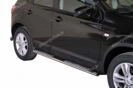 MISUTONIDA OVAL SIDE BARS WITH INTEGRATED PLASTIC FOOTSTEPS NISSAN Qashqai