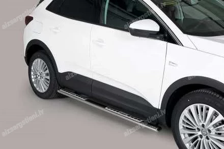 MISUTONIDA OVAL SIDE BARS WITH INTEGRATED PLASTIC FOOTSTEPS OPEL Grandland X