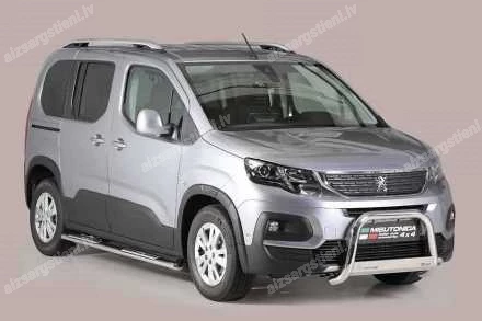 MISUTONIDA OVAL SIDE BARS WITH INTEGRATED PLASTIC FOOTSTEPS PEUGEOT Partner / Rifter