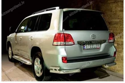 STEELER DOUBLE REAR BUMPER CORNERS GUARD TOYOTA Land Cruiser 200
