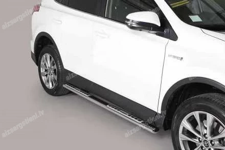 MISUTONIDA OVAL SIDE BARS WITH INTEGRATED PLASTIC FOOTSTEPS TOYOTA RAV4
