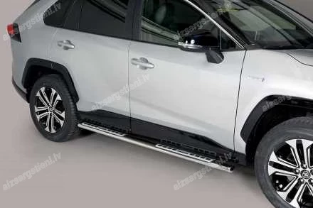MISUTONIDA OVAL SIDE BARS WITH INTEGRATED PLASTIC FOOTSTEPS TOYOTA RAV4
