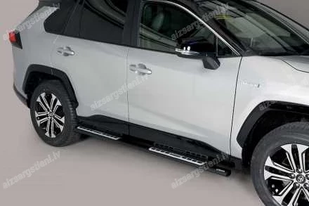 MISUTONIDA OVAL SIDE BARS WITH INTEGRATED PLASTIC FOOTSTEPS TOYOTA RAV4