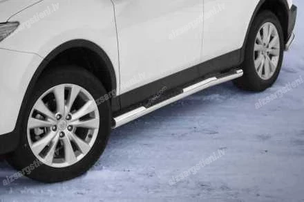 STEELER ROUND SIDE BARS WITH INTEGRATED FOOTSTEPS TOYOTA RAV4