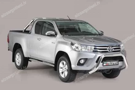 MISUTONIDA OVAL SIDE BARS WITH INTEGRATED PLASTIC FOOTSTEPS TOYOTA Hilux