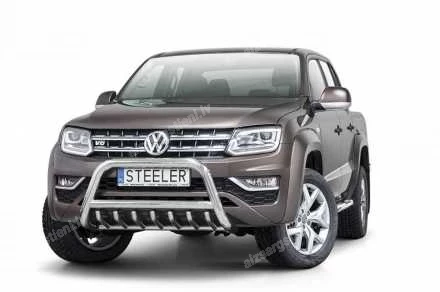 STEELER PRIEKŠĒJAIS A FORMAS AIZSARGSTIENIS AR ŠĶĒRSSTIENI UN AIZSARGRIBĀM VOLKSWAGEN Amarok