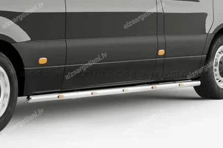 METEC ROUND SIDE PROTECTION BARS WITH ADDITIONAL LED BODY LIGHTS (L3 WHEELBASE) VOLKSWAGEN Crafter