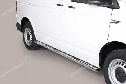 MISUTONIDA OVAL SIDE BARS WITH INTEGRATED PLASTIC FOOTSTEPS VOLKSWAGEN T6, VOLKSWAGEN T6.1