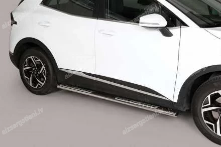 MISUTONIDA OVAL SIDE BARS WITH INTEGRATED PLASTIC FOOTSTEPS KIA Sportage