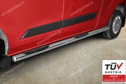 STEELER ROUND SIDE BARS WITH PLASTIC FOOTSTEPS FORD Transit Custom / Tourneo Custom