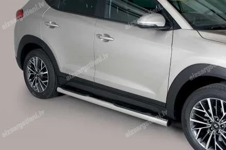 MISUTONIDA ROUND SIDE BARS WITH PLASTIC FOOTSTEPS HYUNDAI Tucson