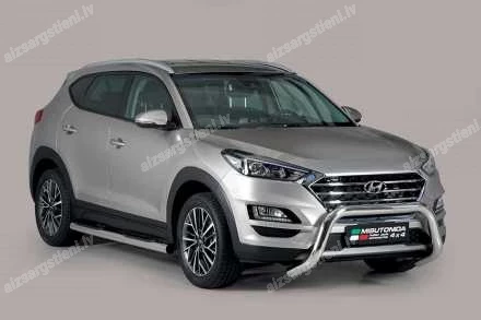 MISUTONIDA ROUND SIDE BARS WITH PLASTIC FOOTSTEPS HYUNDAI Tucson