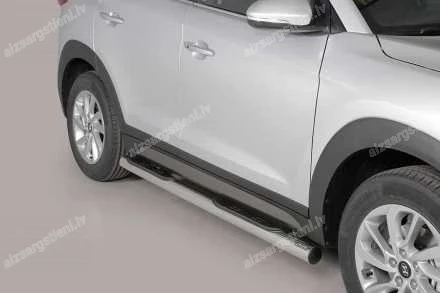 MISUTONIDA ROUND SIDE BARS WITH PLASTIC FOOTSTEPS HYUNDAI Tucson
