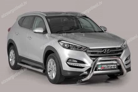 MISUTONIDA ROUND SIDE BARS WITH PLASTIC FOOTSTEPS HYUNDAI Tucson